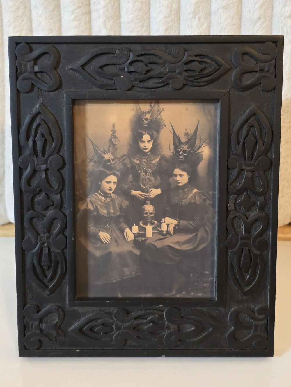 Gothic Witch Coven Framed Art Print - Dark Academia / Spooky Decor 5x7